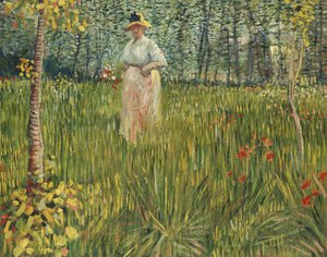 Frau in einem Garten, 1887