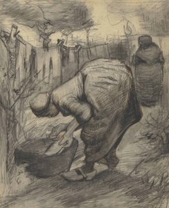 Bäuerin am Becken im Garten (1885) von Vincent van Gogh