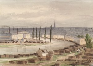 Der Donaukanal in Wien von Vincenz Havlicek