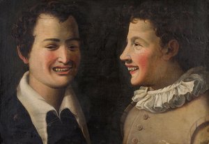 Zwei lachende Jungen