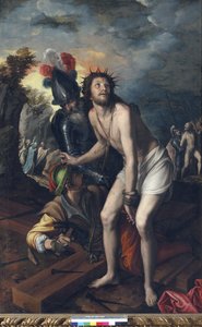 Jesus ans Kreuz genagelt
