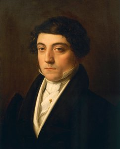 Italien, Mailand, Porträt des italienischen Komponisten Gioacchino Rossini (1792-1868), ca. 1830 von Vincenzo Camuccini