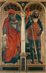 Heilige Hieronymus und Alexander. Polyptychon aus Santa Maria delle Grazie, 1500-1505 von Vincenzo Foppa