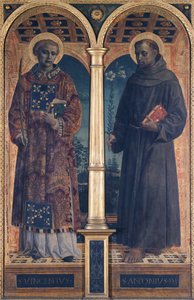 Heilige Vinzenz und Antonius, Seitenkompartiment des Altars von Santa Maria delle Grazie von Vincenzo Foppa