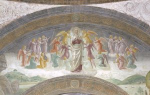 Jungfrau Maria und Musikerengel von Vincenzo Foppa