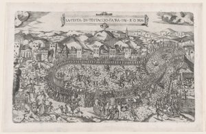 Speculum Romanae Magnificentiae: Karnevalsspiele auf dem Monte Testaccio in Rom