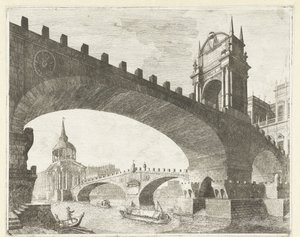Zwei Brücken über einen Fluss von Vincenzo Mazzi