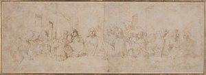 a) Das letzte Abendmahl; b) Putti, um 1515 von Vincenzo Tamagni