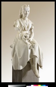 Porträt der Marquise Virginia Busti Porro als junges Mädchen oder junge Dame, die eine Blume anbietet