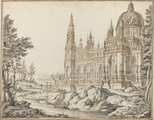 Kathedrale in einer Landschaft