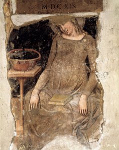Schwangere Jungfrau, Fragment (Fresko) von Vitale da Bologna