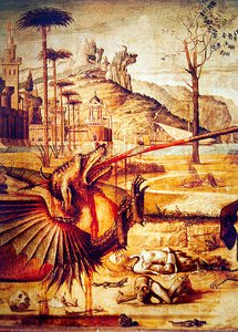 Detail von St. Georg tötet den Drachen