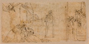 Studien für eine Verkündigung; für das Martyrium der Heiligen Agatha; für eine trauernde Madonna von Vittore Carpaccio