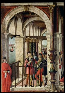 Die Ankunft der englischen Botschafter (Detail) von Vittore Carpaccio