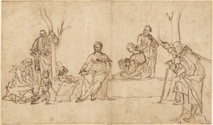 Die Madonna und das Kind mit Heiligen in einer Landschaft (Sacra Conversazione) von Vittore Carpaccio