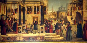 Das Wunder des heiligen Tryphonius, von Vittore Carpaccio (ca. 1465-1525 oder 1526), Schule von San Giorgio degli Schiavoni, Venedig von Vittore Carpaccio