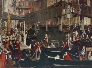 Das Wunder der Reliquie des Wahren Kreuzes an der Rialto-Brücke