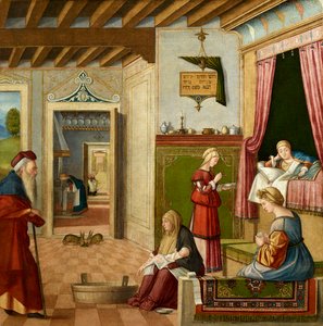 Die Geburt der Heiligen Jungfrau Maria von Vittore Carpaccio