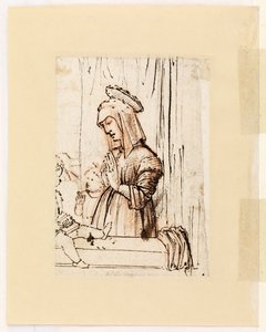 Die Jungfrau, die das Christkind mit dem Heiligen Johannes anbetet, späte 1480er - frühe 1490er
