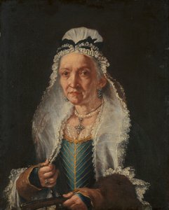 Porträt einer alten Dame von Vittore Ghislandi (circle of)