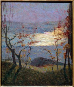 Morgen. Herbstlandschaft mit Bäumen von Vittore Grubicy de Dragon
