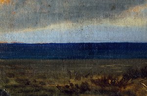 Blauer Himmel über dem Meer