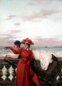 Tagträumer (eines von einem Paar) von Vittorio Matteo Corcos