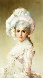 Elegante Dame in Rosa von Vittorio Matteo Corcos