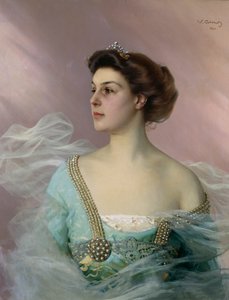 Porträt einer jungen Dame von Vittorio Matteo Corcos