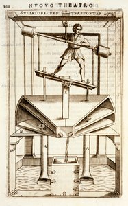 Hydraulische Pumpmaschine zur Wasserbewegung, 1607