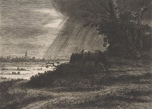 Landschaft mit Sturm, spätes 18. bis frühes 19. Jahrhundert