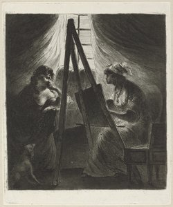 Malerin am Staffelei von Vivant Denon