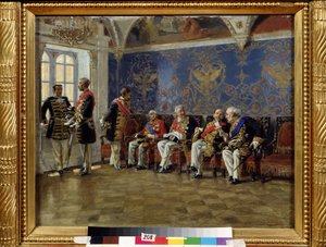Warten auf eine Audienz von Vladimir Egorovic Makovsky