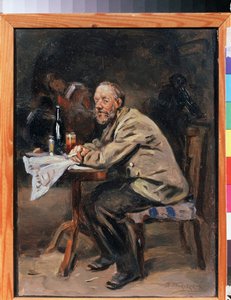 Ein Trinker. Gemälde von Wladimir Jegorowitsch Makowski (1846-1920), Öl auf Leinwand, russische Kunst des 19. Jahrhunderts. Staatliches Kunstmuseum, Jaroslawl (Russland) von Vladimir Egorovic Makovsky