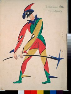 Harlekin, Entwurf für ein Kostüm