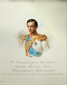 Porträt von Großfürst Konstantin Nikolajewitsch von Russland (1846-1849) von Vladimir Ivanovich Hau