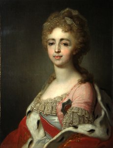 Porträt der Großherzogin Alexandra Pawlowna 1783-1801, Tochter von Kaiser Paul I., 1798 von Vladimir Lukich Borovikovsky