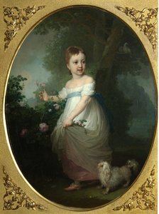 Porträt von Yelena Naryshkina als Kind, frühe 1790er