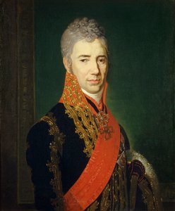 Porträt des Kronstallmeisters Sergey Ilyich Mukhanov 1762-1842 von Vladimir Lukich Borovikovsky