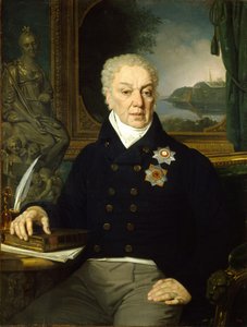 Porträt des Staatssekretärs Dmitri Prokofjewitsch Troshchinsky 1754-1829, 1819 von Vladimir Lukich Borovikovsky