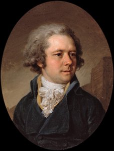 Porträt des Architekten Adam Menelaws 1753-1831, frühe 1790er Jahre von Vladimir Lukich Borovikovsky
