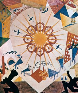 Dekorentwurf für Mystery Bouffe, 1919 von Vladimir Mayakovsky