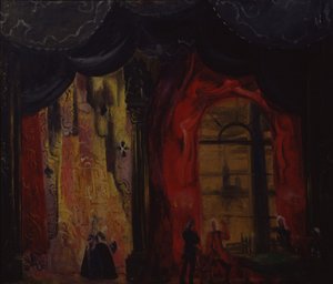 Bühnenbild für die Oper Pique Dame von P. Tschaikowsky, 1944 von Vladimir Vladimirovich Dmitriyev