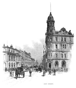 Pitt Street, Sydney, New South Wales, Australien, 1886