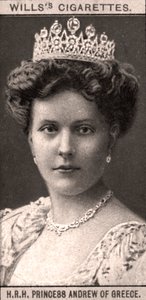 Ihre Königliche Hoheit Prinzessin Andrew von Griechenland, 1908 von WD and HO Wills