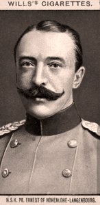 S.D. Fürst Ernst von Hohenlohe-Langenburg, 1908 von WD and HO Wills