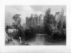 Eine Burg in der Nähe von Tripolis, am Fluss Kadesha, Libyen, 1841 von WF Starling
