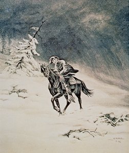 Pony-Express-Reiter in den Sierra Nevada Bergen