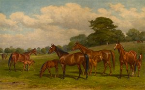 Stuten und Fohlen, c.1892