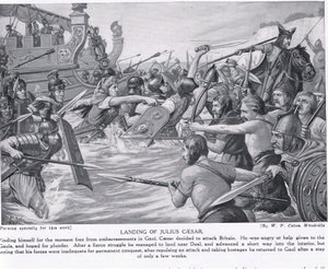 Landung von Julius Caesar, Illustration aus 